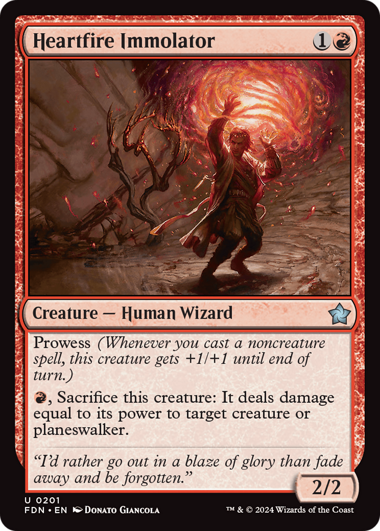 Heartfire Immolator [Foundations] | Exor Games Bridgewater