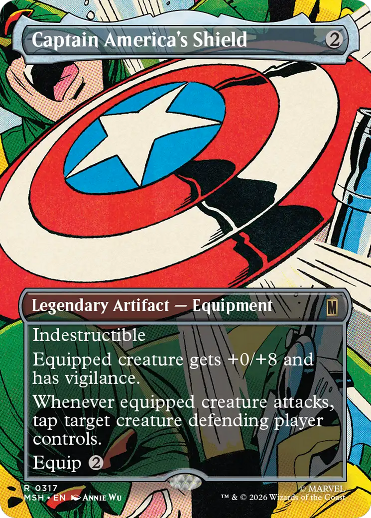 Captain America's Shield (Borderless) (0317) [Marvel Super Heroes] | Exor Games Bridgewater