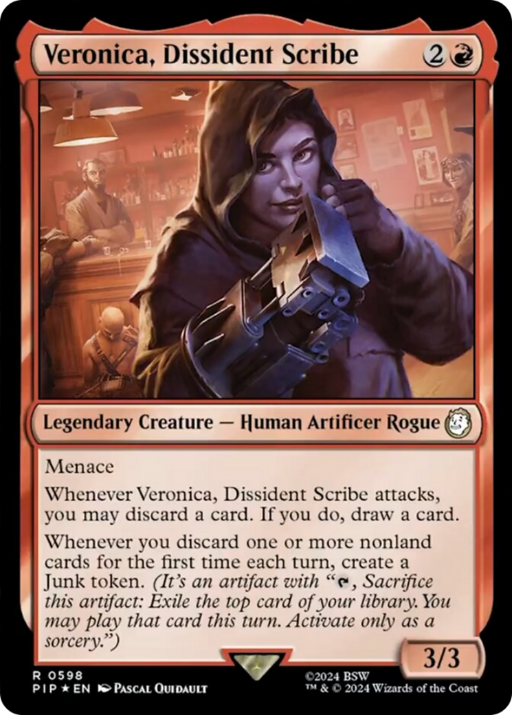 Veronica, Dissident Scribe (Surge Foil) [Fallout] | Exor Games Bridgewater