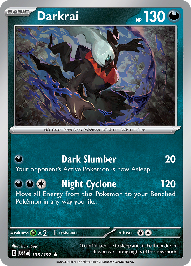 Darkrai (136/197) [Scarlet & Violet: Obsidian Flames] | Exor Games Bridgewater