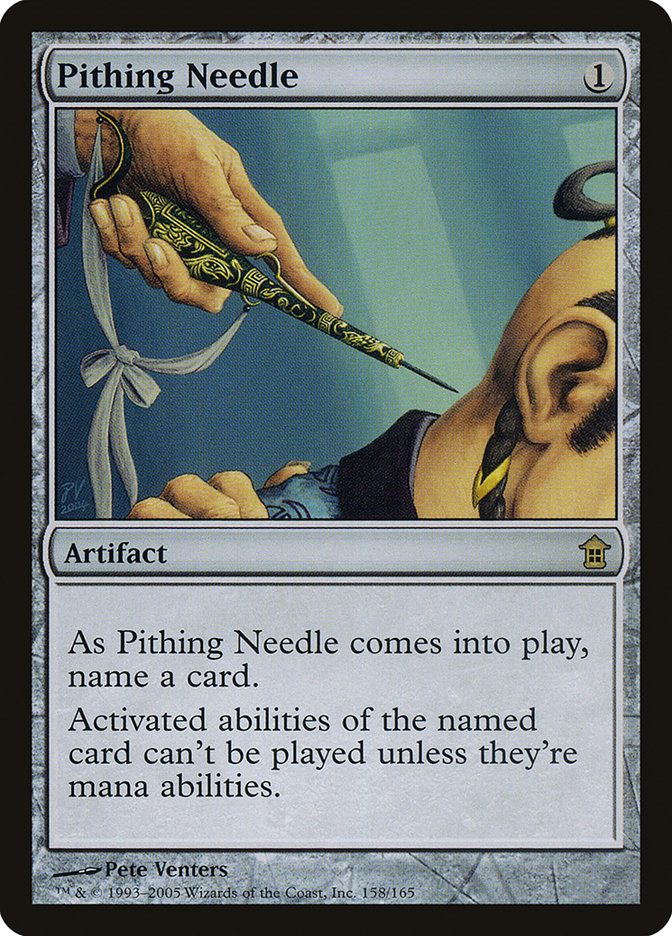 Pithing Needle [Saviors of Kamigawa] | Exor Games Bridgewater