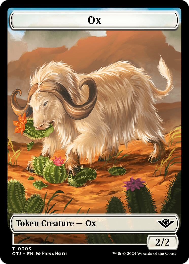 Ox // Plot Double-Sided Token [Outlaws of Thunder Junction Tokens] | Exor Games Bridgewater