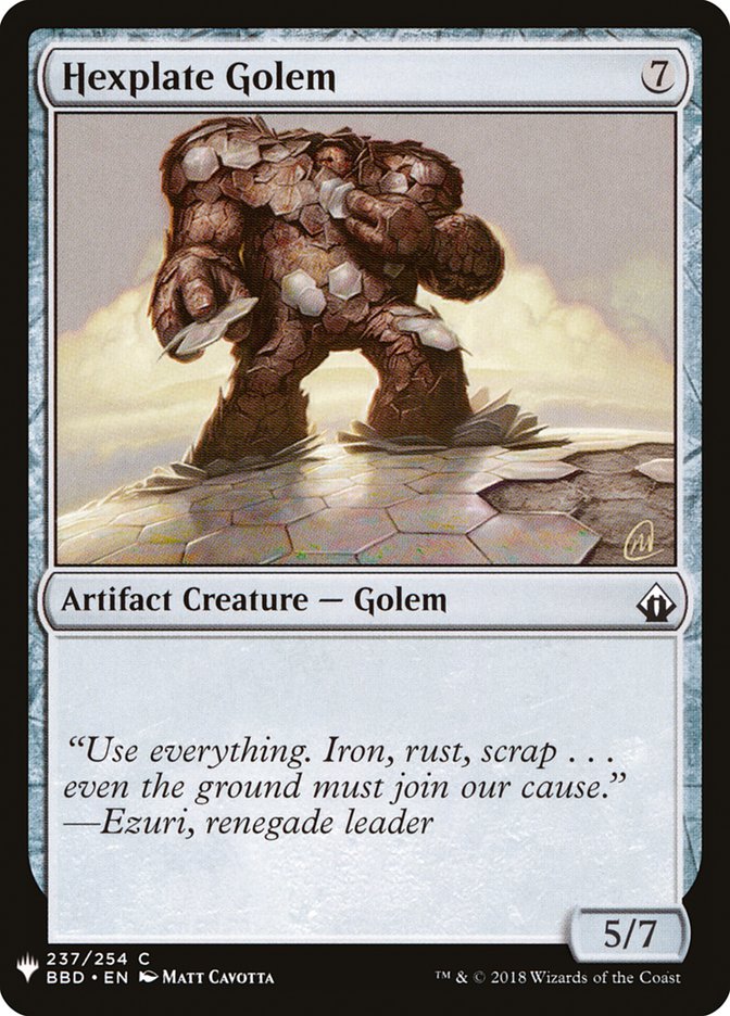 Hexplate Golem [Mystery Booster] | Exor Games Bridgewater