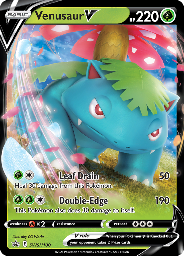 Venusaur V (SWSH100) [Sword & Shield: Black Star Promos] | Exor Games Bridgewater