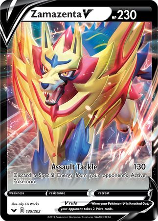 Zamazenta V (139/202) (Jumbo Card) [Sword & Shield: Base Set] | Exor Games Bridgewater