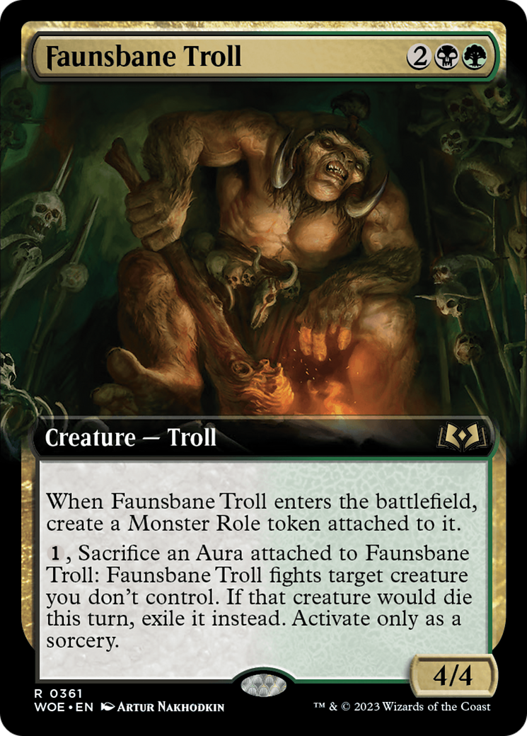 Faunsbane Troll (Extended Art) [Wilds of Eldraine] | Exor Games Bridgewater