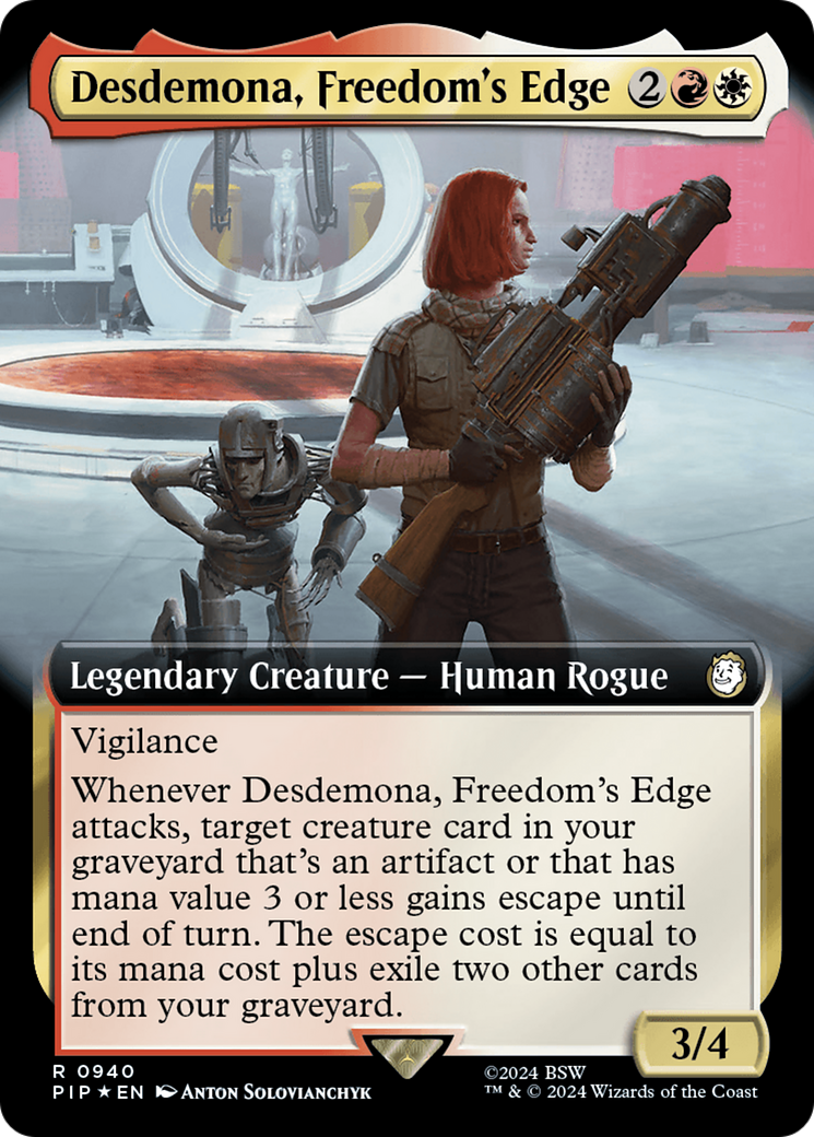Desdemona, Freedom's Edge (Extended Art) (Surge Foil) [Fallout] | Exor Games Bridgewater