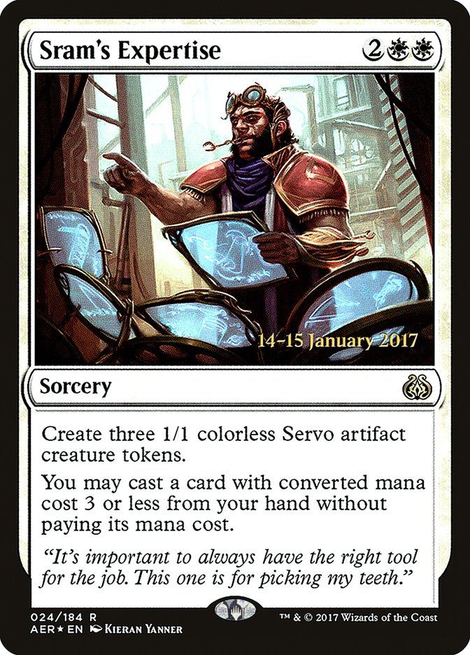 Sram's Expertise [Aether Revolt Prerelease Promos] | Exor Games Bridgewater