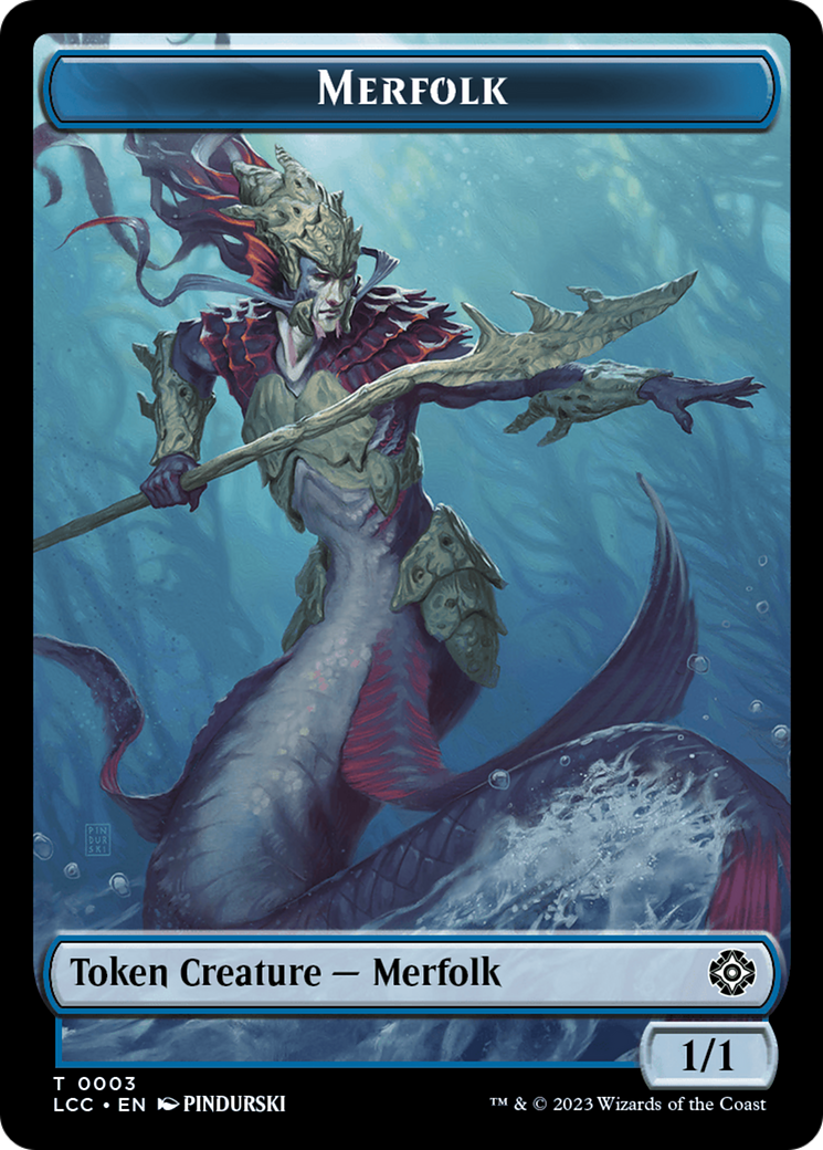 Bird // Merfolk (0003) Double-Sided Token [The Lost Caverns of Ixalan Commander Tokens] | Exor Games Bridgewater