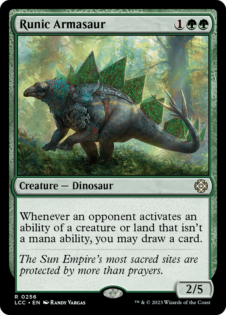 Runic Armasaur [The Lost Caverns of Ixalan Commander] | Exor Games Bridgewater