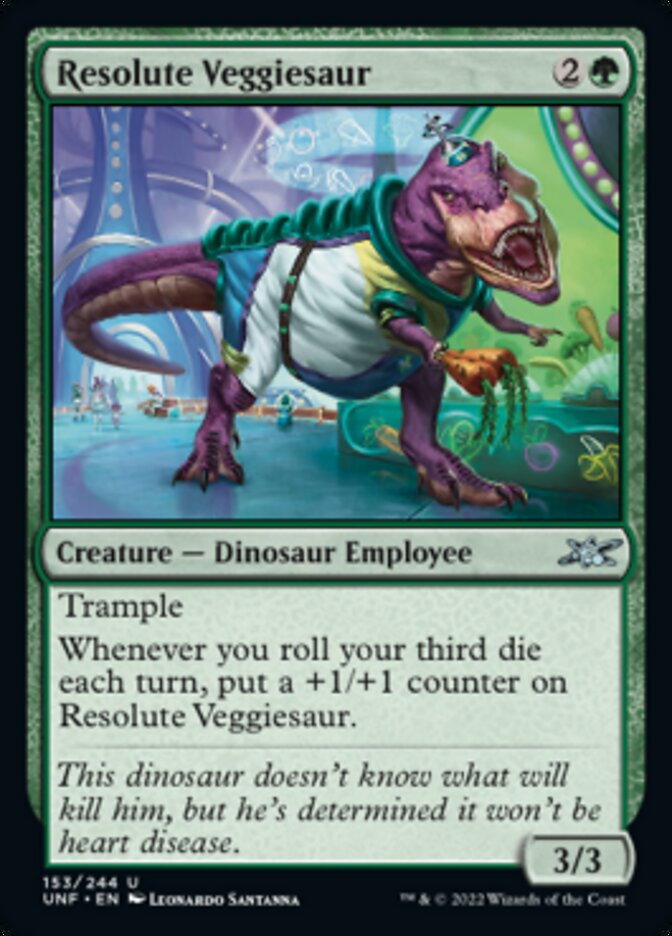 Resolute Veggiesaur [Unfinity] | Exor Games Bridgewater