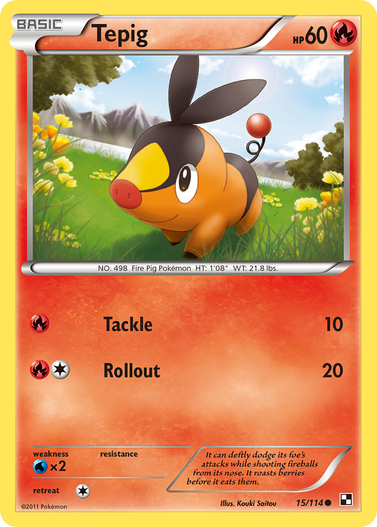 Tepig (15/114) [Black & White: Base Set] | Exor Games Bridgewater