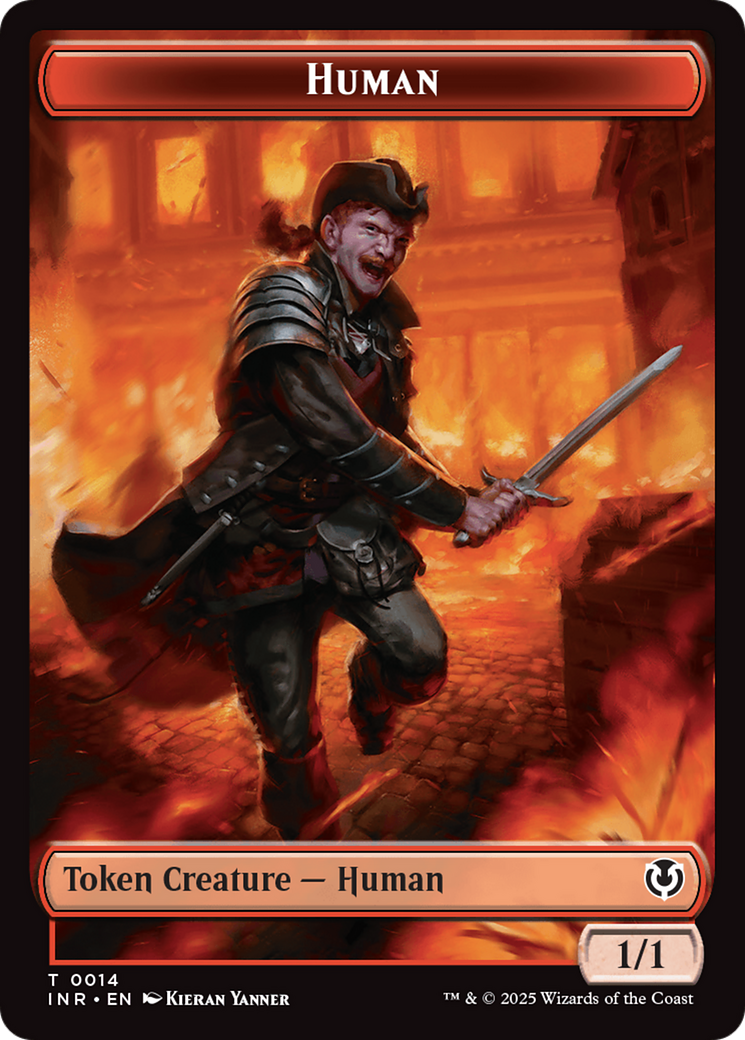 Human (0014) // Emblem - Chandra, Dressed to Kill Double-Sided Token [Innistrad Remastered Tokens] | Exor Games Bridgewater