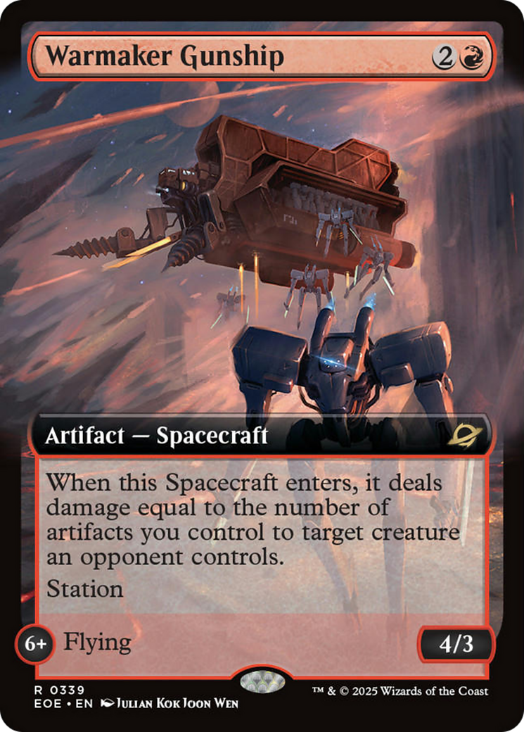 Warmaker Gunship (Extended Art) [Edge of Eternities] | Exor Games Bridgewater