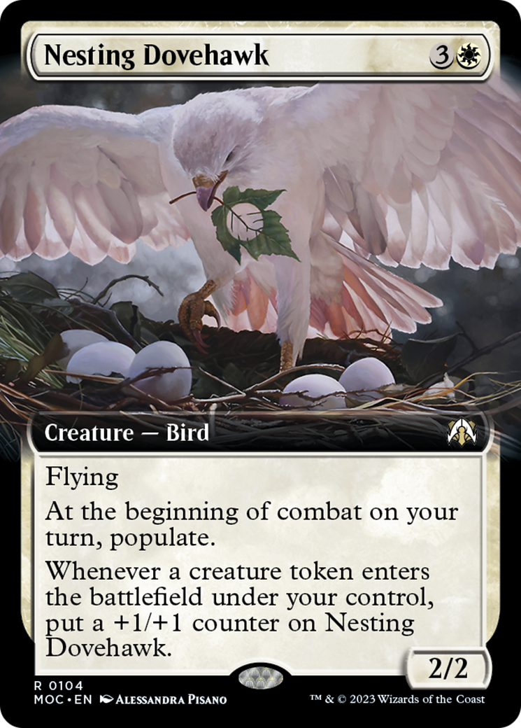 Nesting Dovehawk (Extended Art) [March of the Machine Commander] | Exor Games Bridgewater