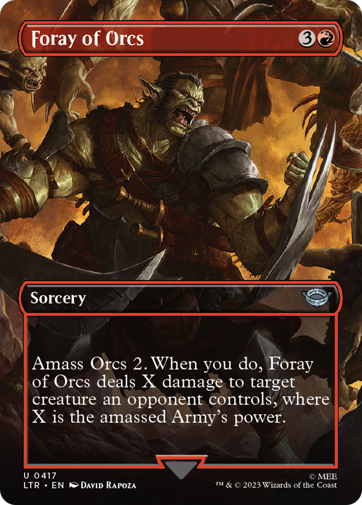 Foray of Orcs (Borderless Alternate Art) [The Lord of the Rings: Tales of Middle-Earth] | Exor Games Bridgewater