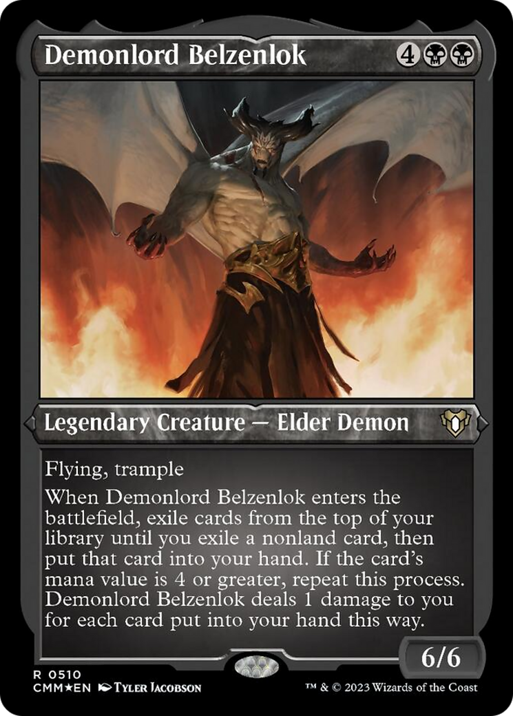 Demonlord Belzenlok (Foil Etched) [Commander Masters] | Exor Games Bridgewater