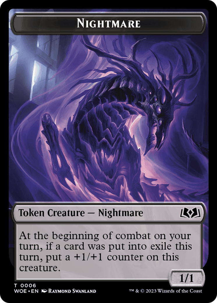 Nightmare // Food (0010) Double-Sided Token [Wilds of Eldraine Tokens] | Exor Games Bridgewater