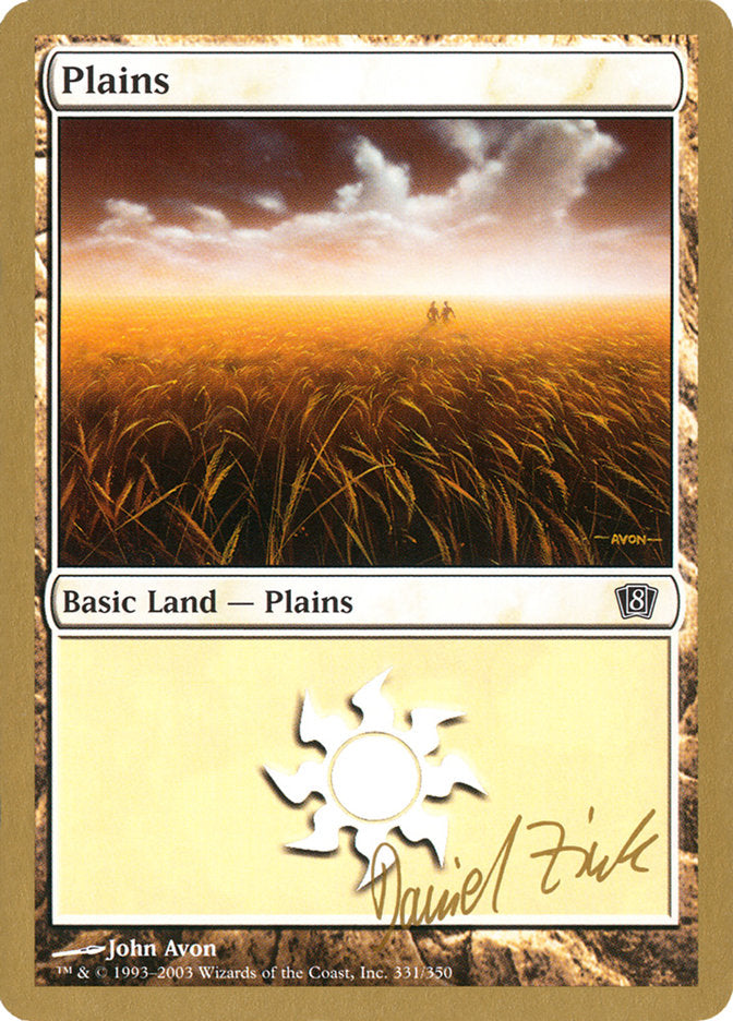 Plains (dz331) (Daniel Zink) [World Championship Decks 2003] | Exor Games Bridgewater