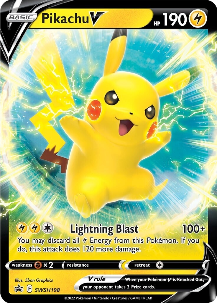 Pikachu V (SWSH198) (Jumbo Card) [Sword & Shield: Black Star Promos] | Exor Games Bridgewater