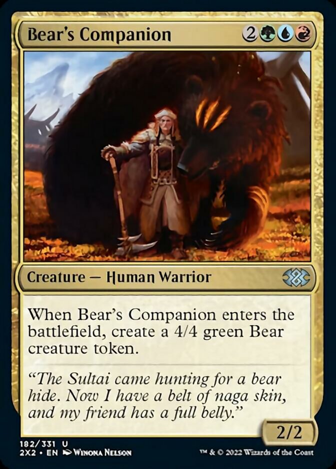 Bear's Companion [Double Masters 2022] | Exor Games Bridgewater