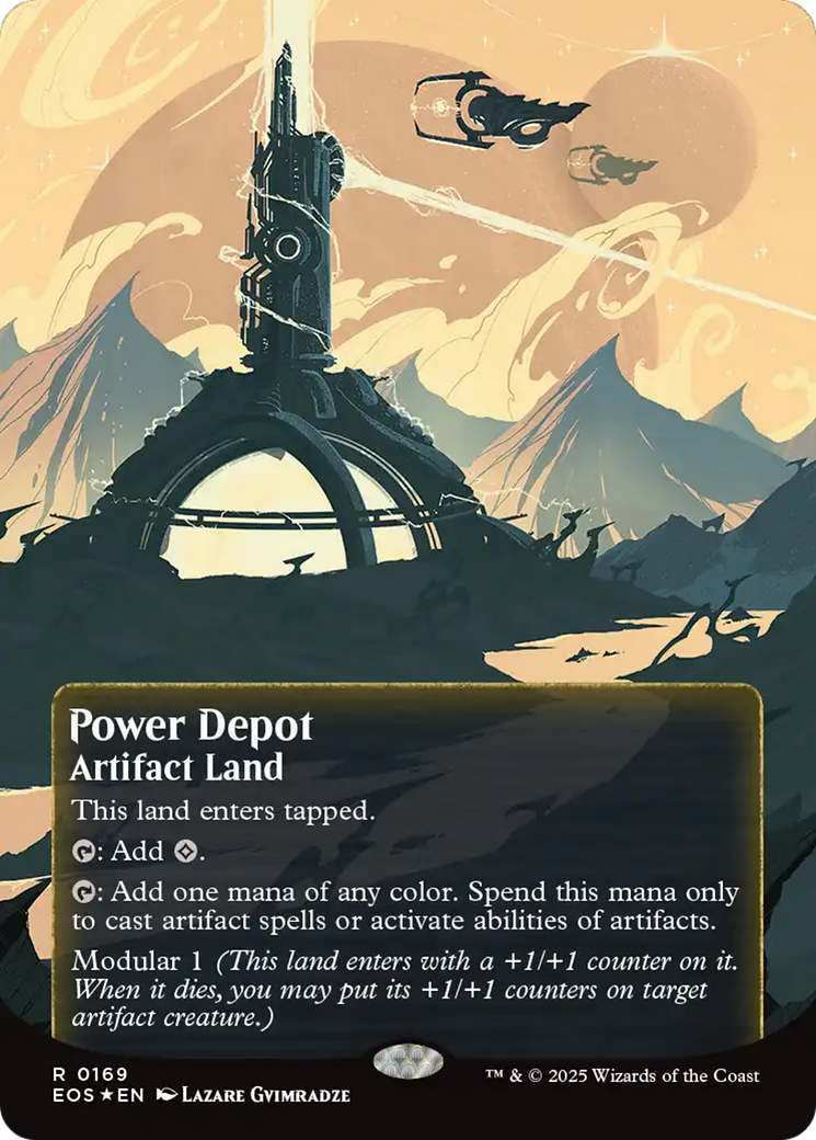 Power Depot (0169) (Borderless) (Galaxy Foil) [Edge of Eternities: Stellar Sights] | Exor Games Bridgewater