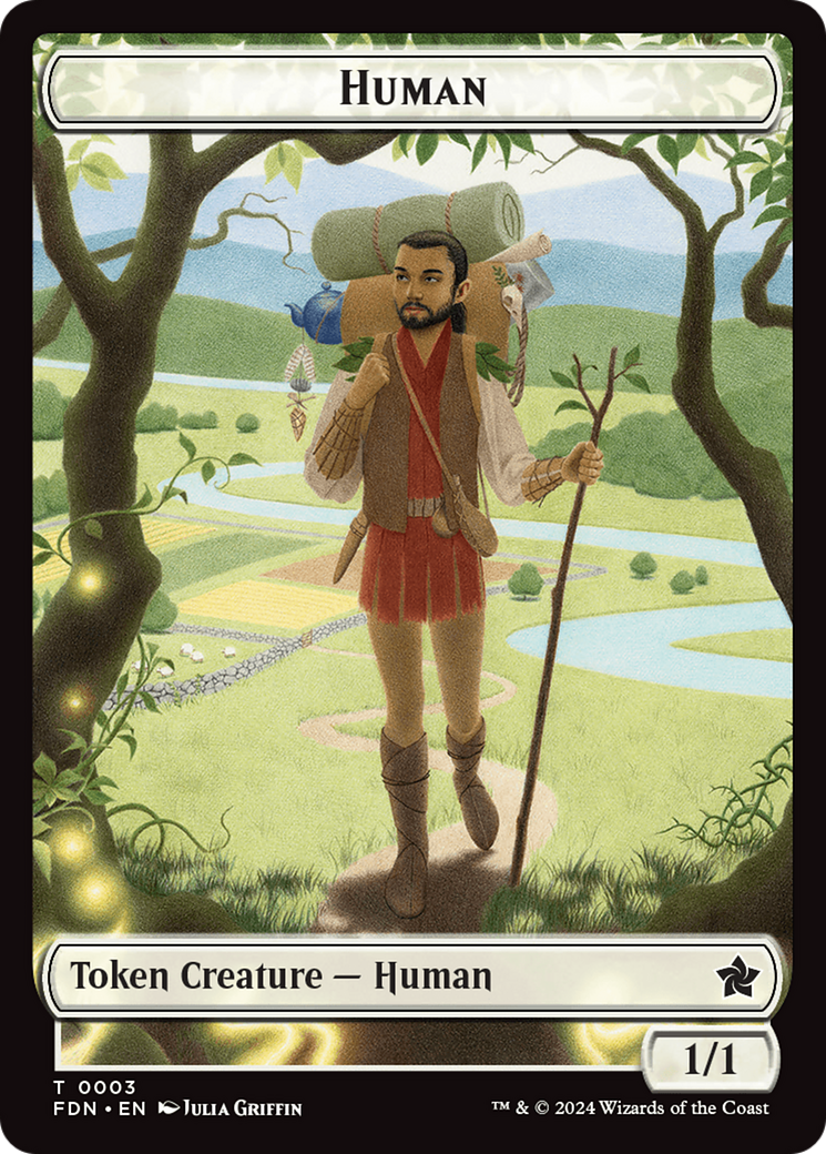 Copy // Human Double-Sided Token [Foundations Tokens] | Exor Games Bridgewater