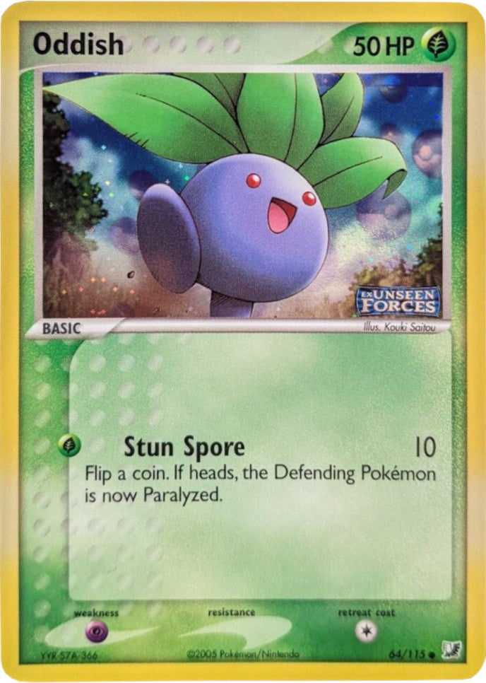 Oddish (64/115) (Stamped) [EX: Unseen Forces] | Exor Games Bridgewater