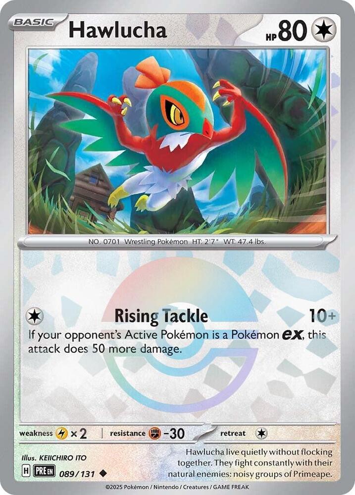 Hawlucha (089/131) (Poke Ball Pattern) [Scarlet & Violet: Prismatic Evolutions] | Exor Games Bridgewater