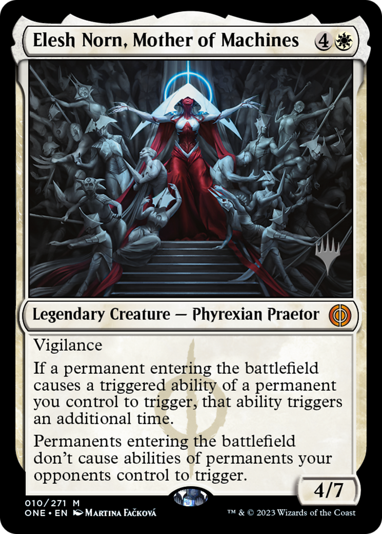 Elesh Norn, Mother of Machines (Promo Pack) [Phyrexia: All Will Be One Promos] | Exor Games Bridgewater