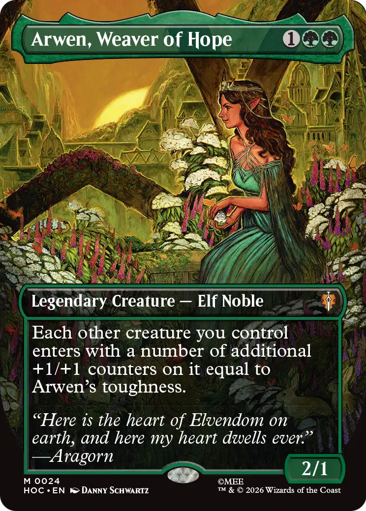 Arwen, Weaver of Hope (Borderless) [The Hobbit: Eternal-Legal] | Exor Games Bridgewater