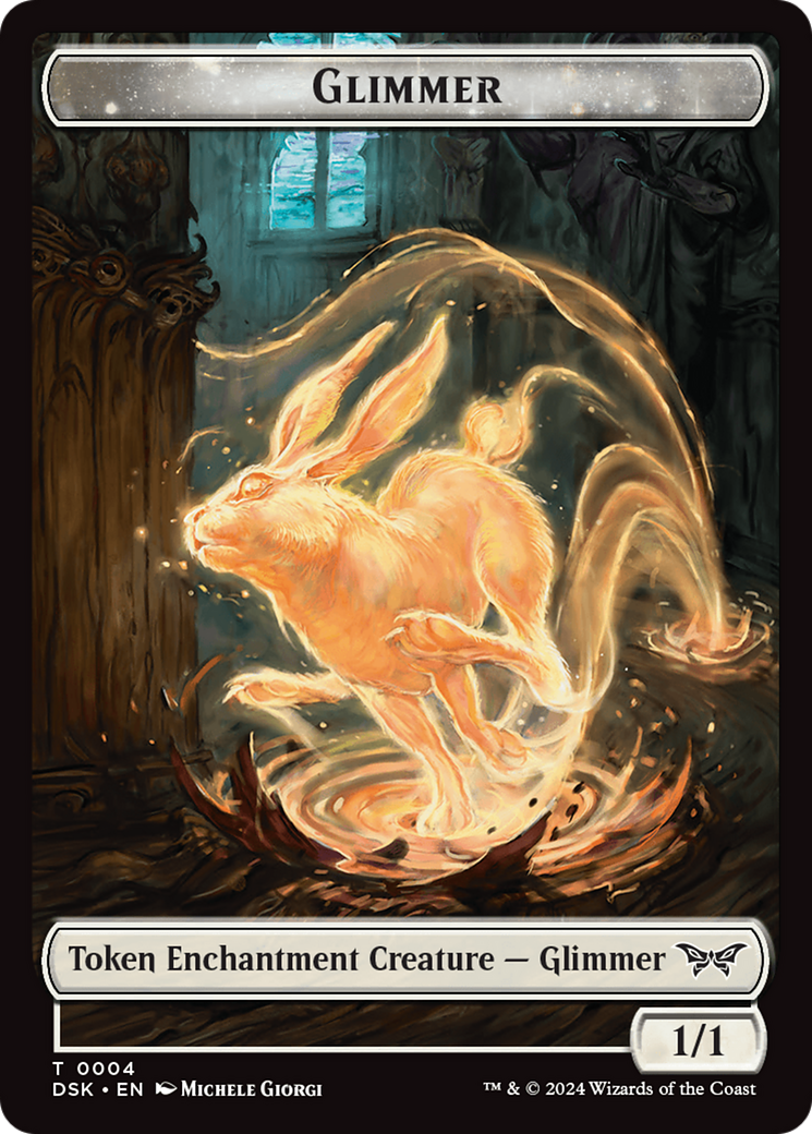 Glimmer Token [Duskmourn: House of Horror Tokens] | Exor Games Bridgewater