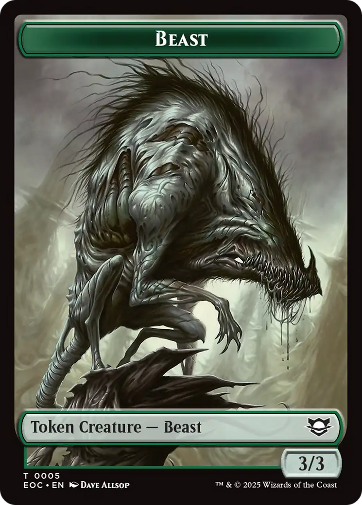 Clue // Beast (0005) Double-Sided Token [Edge of Eternities Commander Tokens] | Exor Games Bridgewater
