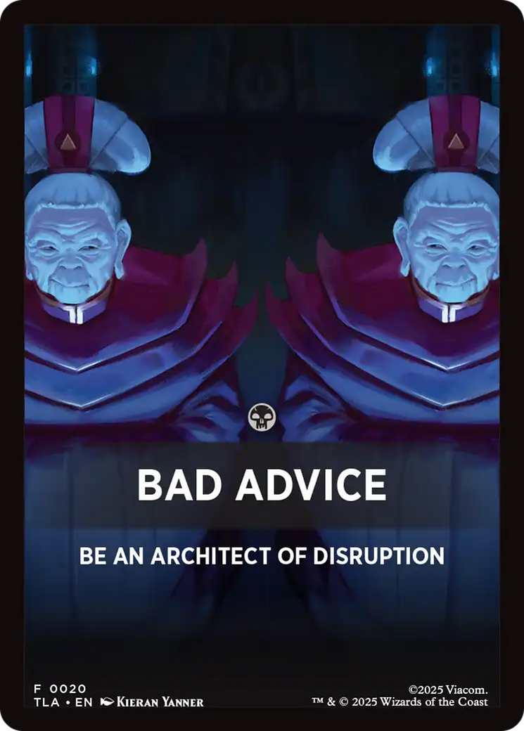 Bad Advice Theme Card [Avatar: The Last Airbender Tokens] | Exor Games Bridgewater