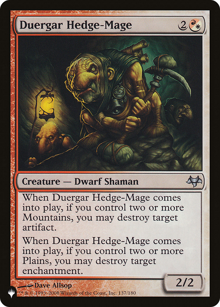 Duergar Hedge-Mage [The List Reprints] | Exor Games Bridgewater