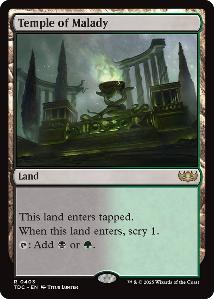 Temple of Malady [Tarkir: Dragonstorm Commander] | Exor Games Bridgewater