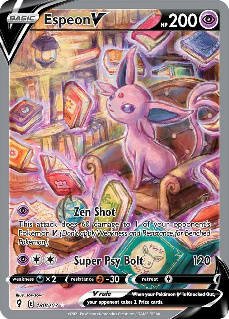 Espeon V (180/203) [Sword & Shield: Evolving Skies] | Exor Games Bridgewater