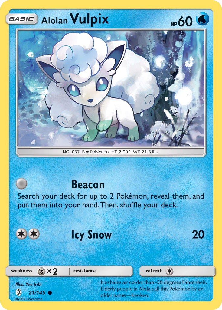 Alolan Vulpix (21/145) [Sun & Moon: Guardians Rising] | Exor Games Bridgewater