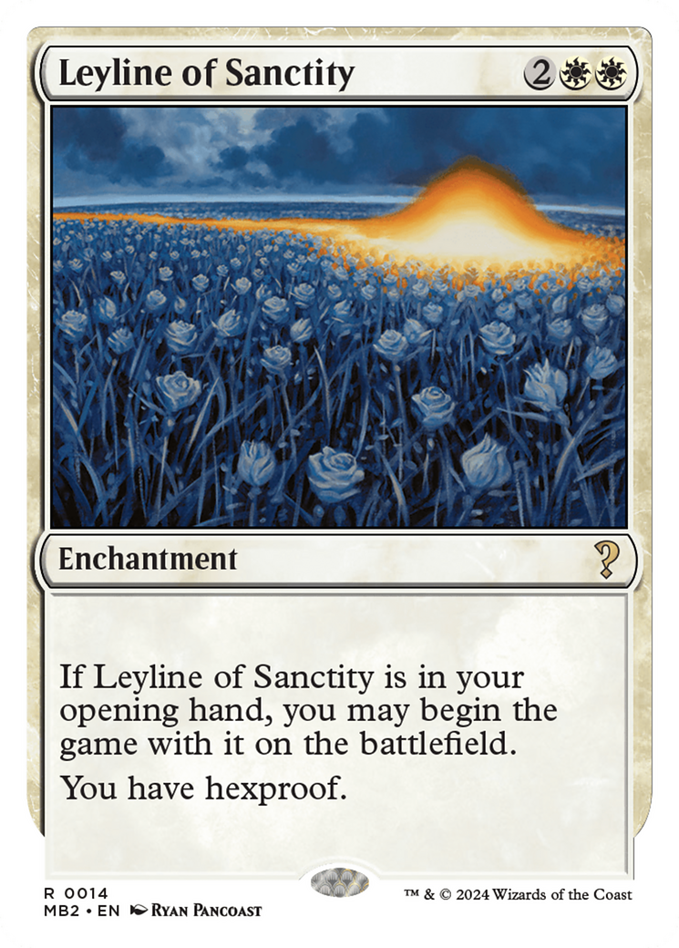 Leyline of Sanctity (White Border) [Mystery Booster 2] | Exor Games Bridgewater