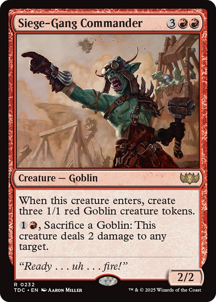 Siege-Gang Commander [Tarkir: Dragonstorm Commander] | Exor Games Bridgewater