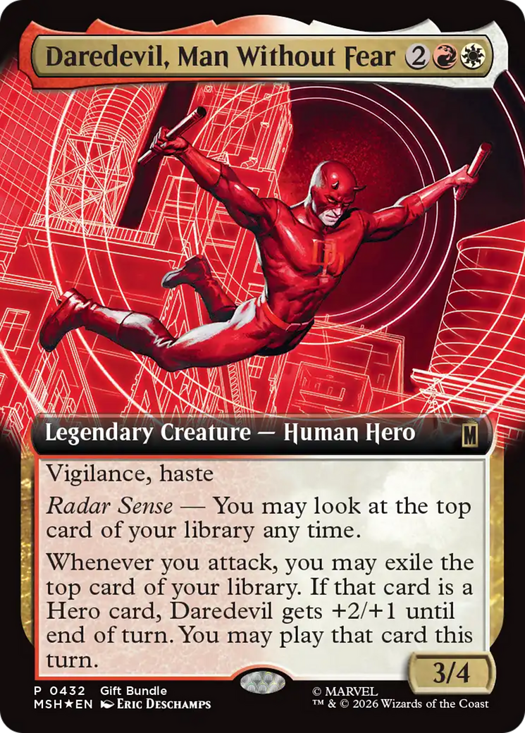 Daredevil, Man Without Fear (Extended Art) [Marvel Super Heroes Promos] | Exor Games Bridgewater