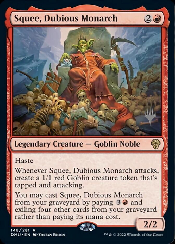 Squee, Dubious Monarch (Promo Pack) [Dominaria United Promos] | Exor Games Bridgewater