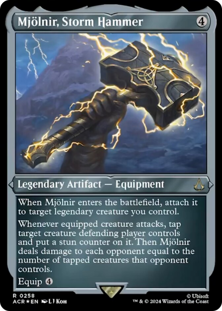 Mjolnir, Storm Hammer (Foil Etched) [Assassin's Creed] | Exor Games Bridgewater