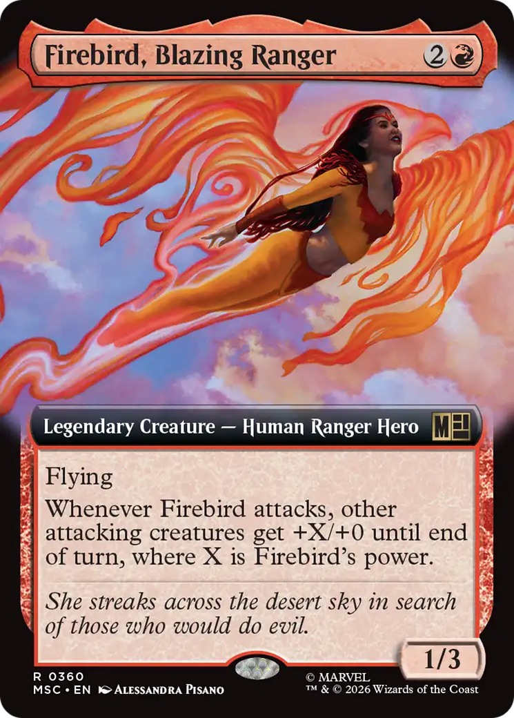 Firebird, Blazing Ranger (Extended Art) [Marvel Super Heroes Commander] | Exor Games Bridgewater