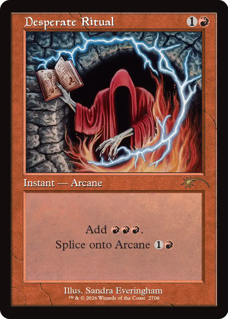 Desperate Ritual (2706) (Retro Frame) [Secret Lair Drop Series] | Exor Games Bridgewater