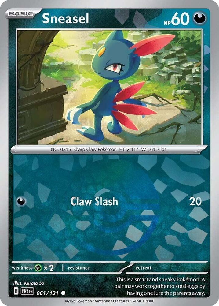 Sneasel (061/131) (Poke Ball Pattern) [Scarlet & Violet: Prismatic Evolutions] | Exor Games Bridgewater