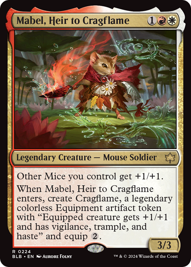 Mabel, Heir to Cragflame [Bloomburrow] | Exor Games Bridgewater