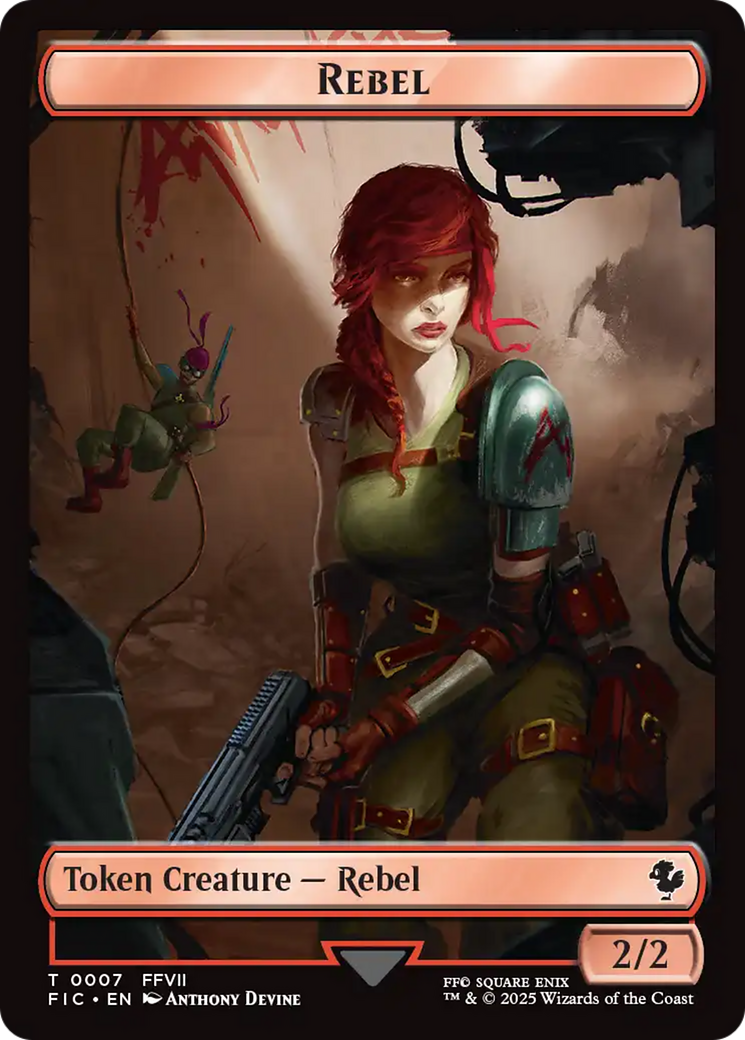 Soldier // Rebel Double-Sided Token [FINAL FANTASY Commander Tokens] | Exor Games Bridgewater