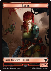 Soldier // Rebel Double-Sided Token (Surge Foil) [FINAL FANTASY Commander Tokens] | Exor Games Bridgewater