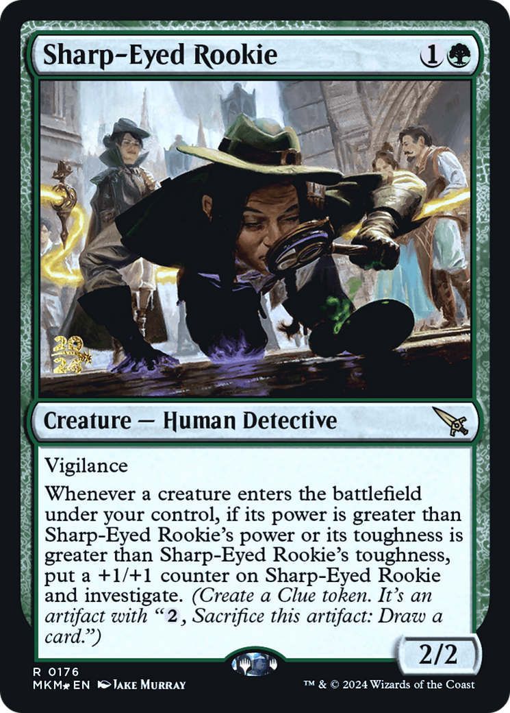 Sharp-Eyed Rookie [Murders at Karlov Manor Prerelease Promos] | Exor Games Bridgewater